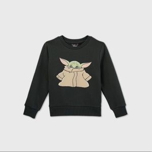 Toddler Boys’ Baby Yoda Fleece Pullover - Olive Green